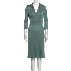 Martin Grant Silk Jersey Collared Dress